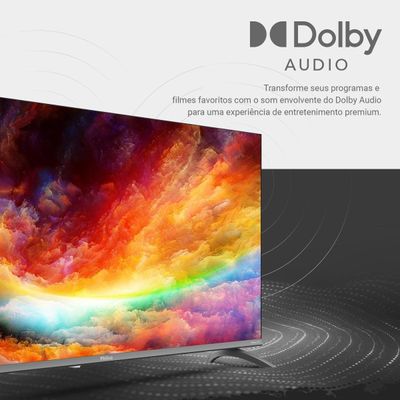 Smart TV 50” 4K Philco P50CRB LED Roku TV HDR10 Dolby Audio