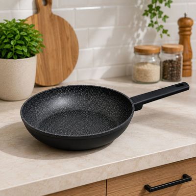 Frigideira Indução 26cm Cerâmica Antiaderente Preta Alumínio