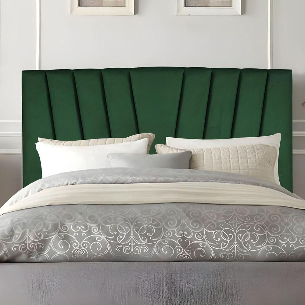 Cabeceira Solteiro Cama Box Estofada 90 Cm Lile Suede Verde