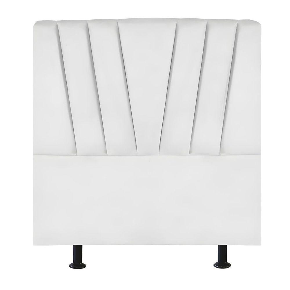Cabeceira Estofada Cama Box Solteiro 100 Cm Ariel Corino Branco