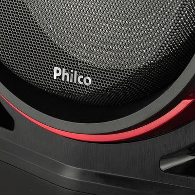 Caixa de Som Amplificada Philco PCX7100 com Flash Lights, Bluetooth, Rádio FM, Entrada USB e Bateria interna - 750W
