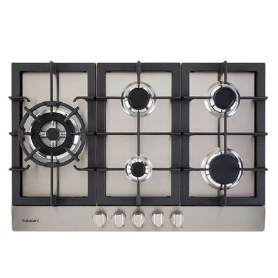 COOKTOP A GÁS CUISINART PRIME COOKING 75CM COM 5 QUEIMADORES EM AÇO INOX 220V 4092740111