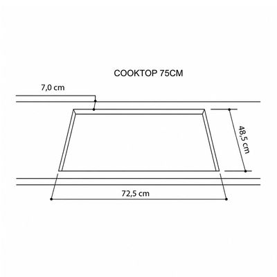 COOKTOP A GÁS CUISINART PRIME COOKING 75CM COM 5 QUEIMADORES EM AÇO INOX 220V 4092740111