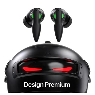 Fone bluetooth Formato Capacete Audio Cyberpunk RGB Estiloso