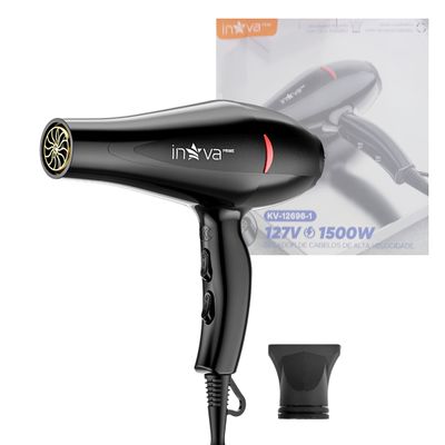 Secador de Cabelo Profissional Inova 1500W 127V com Jato de Ar Frio KV-12696-1