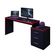 Mesa para Computador Retangular Villa do Cedro Gamer Vijay Moderno 3 MDF-MDP 178CM Preto Vermelho