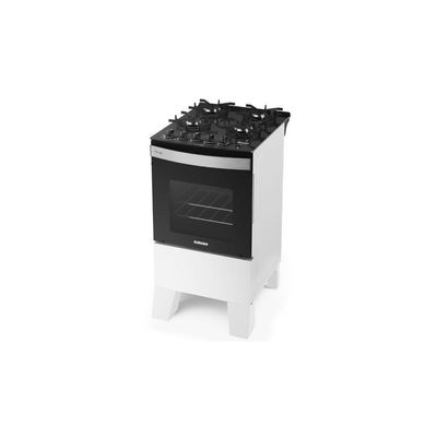 Fogão 4 Bocas GLP Itatiaia Itaglass Plus Mesa de Vidro Automático Branco Bivolt
