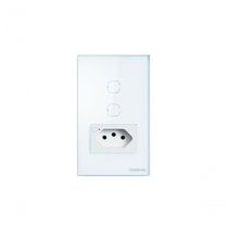 Tomada Inteligente ETS 2002 10A Smart Wi-Fi com Controle Remoto por Aplicativo Branco Intelbras