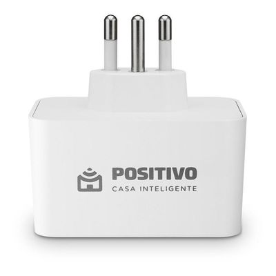 Plug Inteligente Smart Plug Max com Controle Remoto Via App Branco Positivo