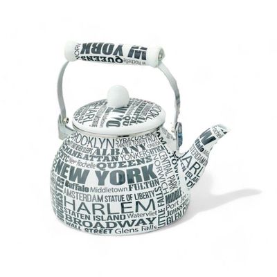 Chaleira New York Esmaltada Ferro para Fogão Elétrico a Gás e Indução 2,5L Charm