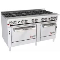 Fogão a Gás Genesis New G602CO60BN com Forno Convector Aço Inoxidável Inox Venâncio