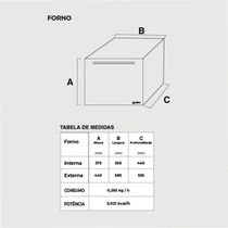 Forno Para Fogão A Gás Pizza Pão Bolo Porta Inox F50i 32493 - Venâncio