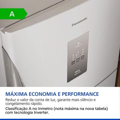 Geladeira Panasonic Intuitive+ NR-BT71 Frost Free Inverter 494L Branca 220V