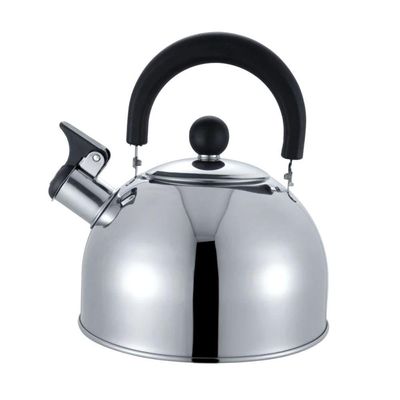 Chaleira com Apito 2L Aço Inox Cromada Cabo Nylon Fogão Inox Mor