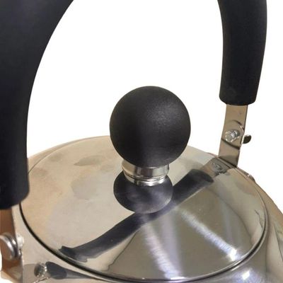 Chaleira com Apito 2L Aço Inox Cromada Cabo Nylon Fogão Inox Mor