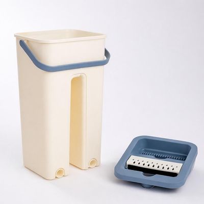 Mop Esfregão Flat com Balde Lava e Seca Cabo Extensível Inox para Limpeza de Piso Utibom
