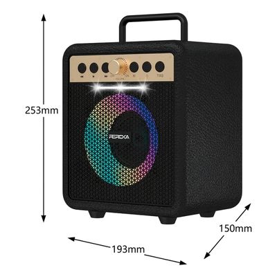 Caixa de Som 2 Microfones Karaokê Bluetooth Portátil Modelo:Preto
