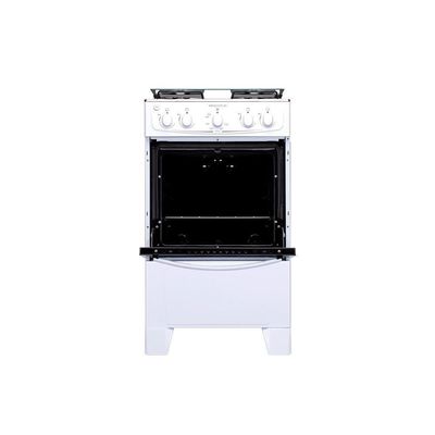 Fogão de Piso 4 Bocas Atlas Mônaco Plus Inox Acendimento Automático Branco