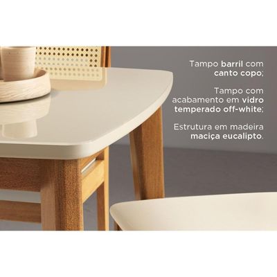 Mesa Jantar Condessa 160cm + 6Cadeiras Lady Eucalipto Nesher