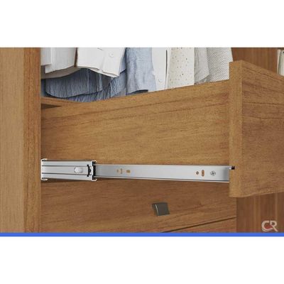 Guarda Roupa Casal 5 Portas Bari Cinamomo/Of White Conquista