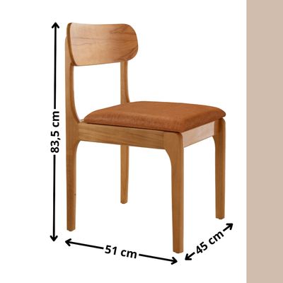 Conjunto com 2 Cadeiras de Jantar Star Moderna Mobília Star