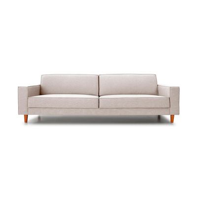 Sofá 3 Lugares Aurora Linho Bege 210 cm