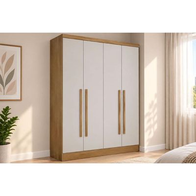 Guarda Roupa Modulado Solteiro 4Ptas 3Gavs Rizon Cumaru N. Horizonte