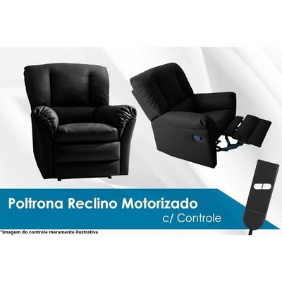 Poltrona Casal Reclinável DaVinci Motor Z.Wall Giro Balanço Preto Probel