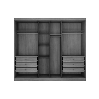 Quarto Modulado Solteiro Rizon 5Peças QC201 Neve N. Horizonte