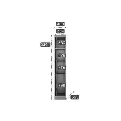Quarto Planejado Casal Rizon 5Peças QCM03 Neve