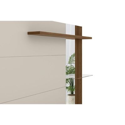 Painel Sala Estar p/ TV 60 Pol Maragogi 182cm Nature/White Linea