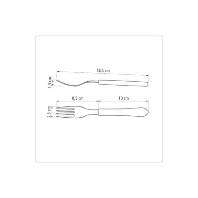 Kit 12 Unidades Conjunto de Garfos de Mesa Tramontina Leme