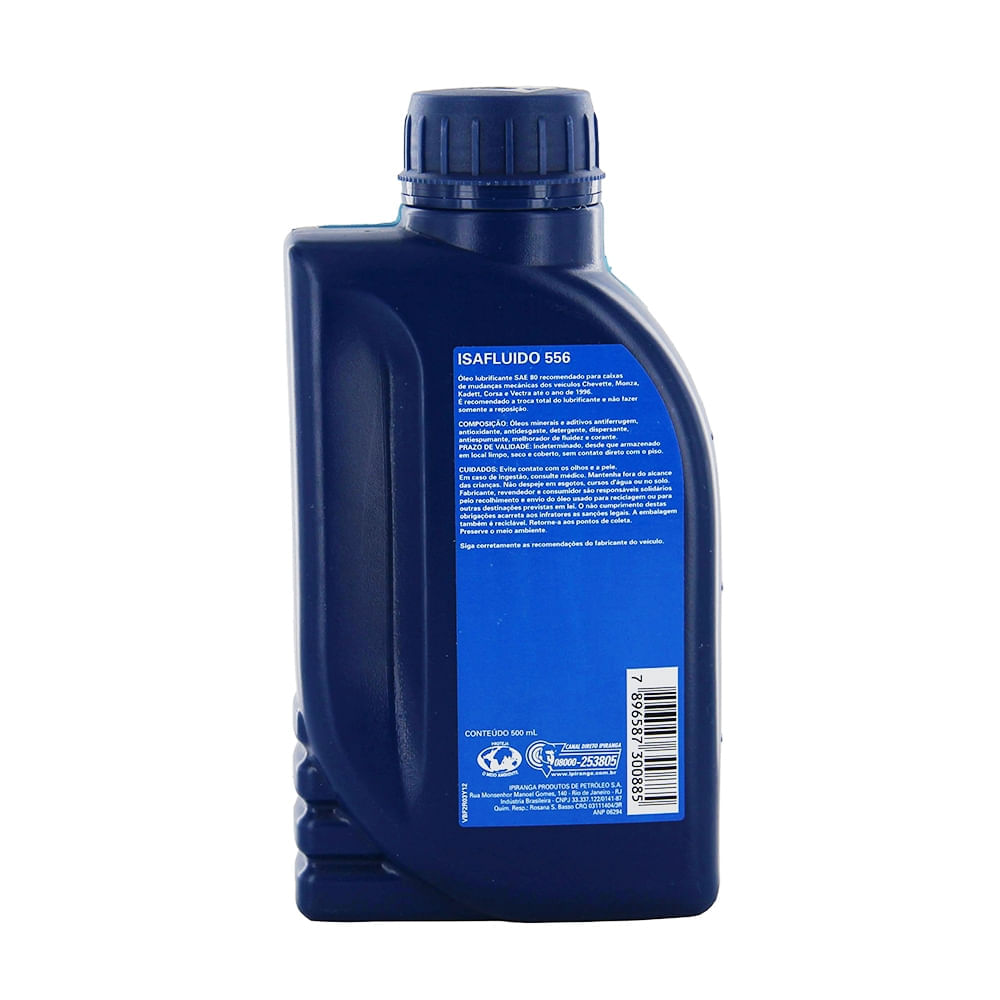 Óleo de Caixa de Mudança Mecânica Ipiranga Isafluido 556 Coloração Vermelha 500ml