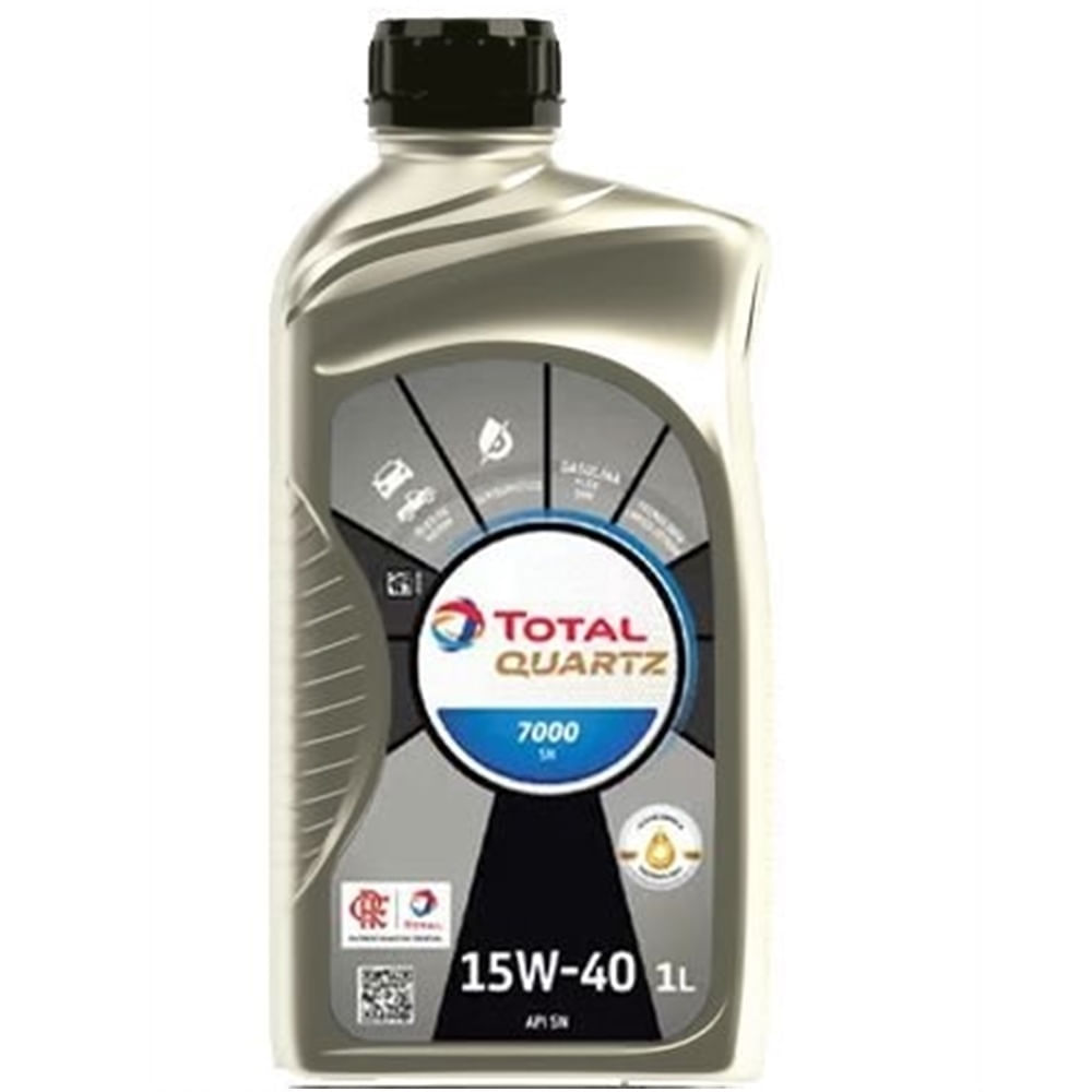 Óleo Lubrificante do Motor Total Quartz API SN 7000 15W40 Semissintético 1L