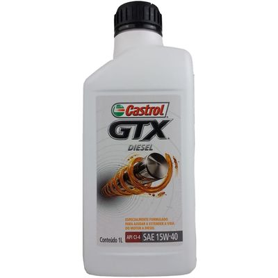 Óleo Lubrificante do Motor Castrol Gtx Diesel Top Turbo 15W40 CI-4 - 1L