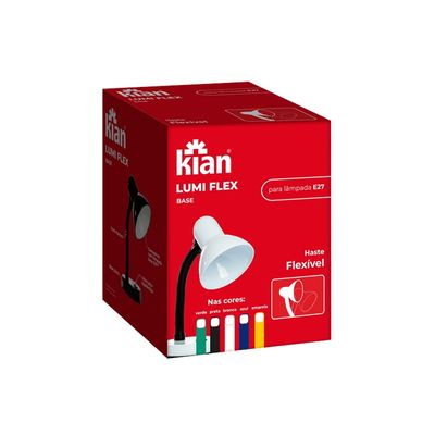 Luminária De Mesa Flex Base Verde Base E27 Bivolt Kian
