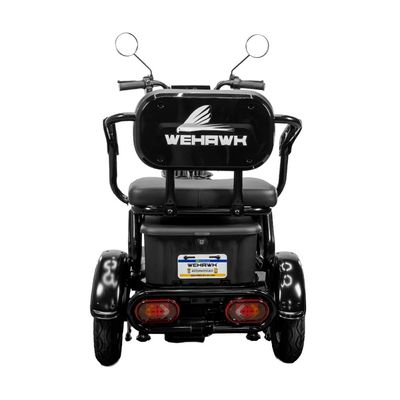 Triciclo Elétrico Wehawk 3 Lugares WX-T03 Bateria de Lítio 800W 48V 20Ah