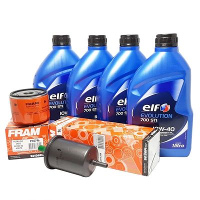Kit Revisão 4 Litros Óleo Elf 10W40 Semissintético 1 Filtro Óleo 1 Filtro Combustível Clio Kangoo Symbol Motor 1.0 Todos