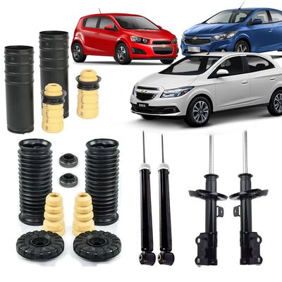 Kit Suspensão Dianteiro e Traseiro Onix Prisma Sonic 2011 até 2020 Kit Suspensão Dianteiro e Traseiro Onix Prisma Sonic Todos 2011 até 2020