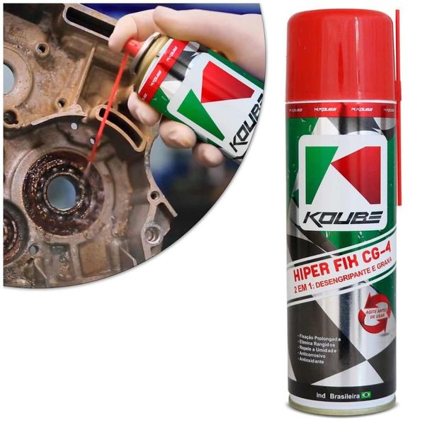 Hiper Fix CG-5 Spray Desengripante Lubrificante Graxa 5 em 1 Koube 200ml