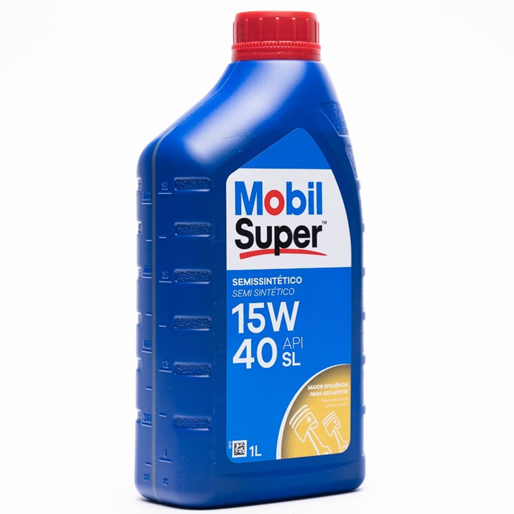 Óleo Lubrificante do Motor Mobil Super API SL 15W40 Semissintético 1L