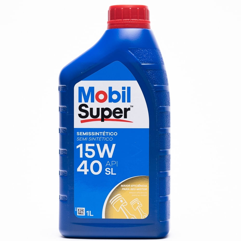 Óleo Lubrificante do Motor Mobil Super API SL 15W40 Semissintético 1L