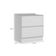 Balcão Cozinha Modulado Fineze 2 Gavetas c/Tampo 80cm Areia Henn
