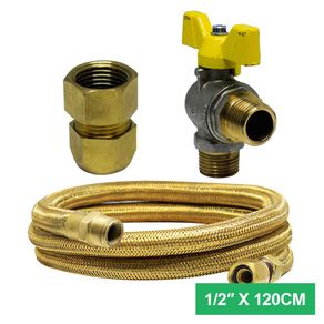 Mangueira de Gás Maqenge 1,2MT+Registro de Válvula+Adaptador Menor preço em Mangueira de Gás Maqenge 1,2MT+Registro de Válvula+Adaptador