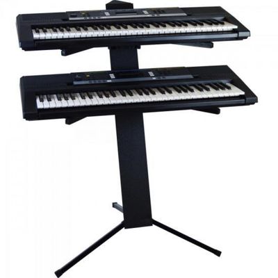Suporte Piramidal para 1 ou 2 Teclados e Notebook PMD3-1 Preto ASK