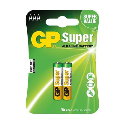Super Alkaline GP AAA 1.5V Blister 2 Unidades