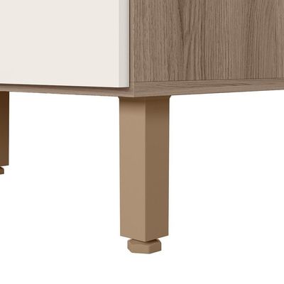 Torre Quente para Forno e Micro-ondas Kali Premium 2 Portas 3 Prateleiras MDF 70CM Off White Nicioli
