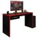 Mesa Para Computador Desk Gamer Drx-9000 Preto Trama-vermelho - Móveis Leão