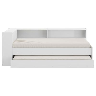 Bicama com Prateleira e Baú para Colchão 190cmx80cm Branca