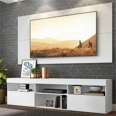 Rack com Painel TV até 65" Flórida Branco Multimóveis